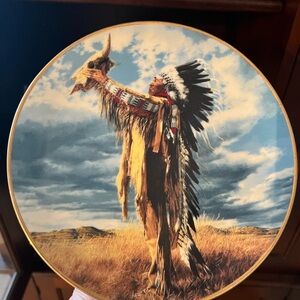 Native American Inspired Decorative Wall Plate Prayer to the great Spirit